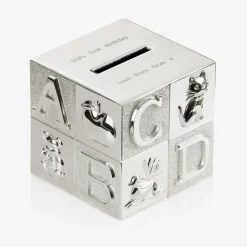 Treat Republic Gifts*Personalised Silver Alphabet Money Box (10cm)