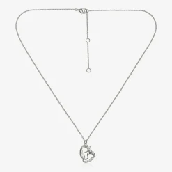 Treat Republic Jewellery|Gifts*Personalised Silver Plated Baby Feet Necklace (45cm)