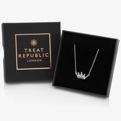 Treat Republic Jewellery|Gifts*Personalised Silver Plated Princess Necklace (49cm)