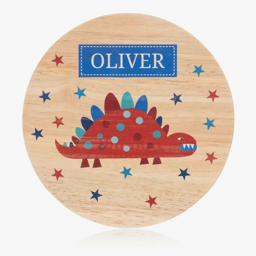Treat Republic Gifts|Nursery Accessories*Personalised Wooden Dinosaur Stool