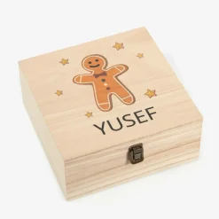 Treat Republic Gifts*Personalised Wooden Gingerbread Man Box (24cm)