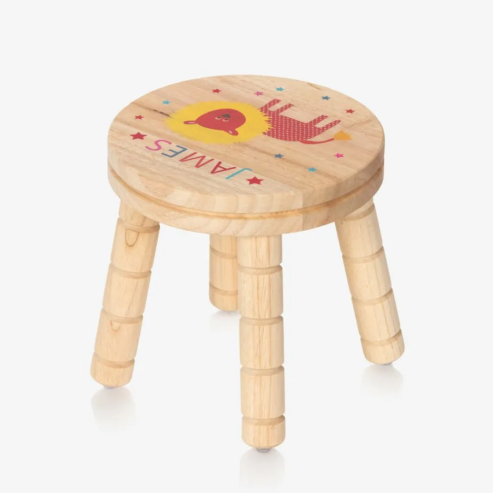 Treat Republic Gifts|Nursery Accessories*Personalised Wooden Lion Stool