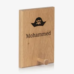 Treat Republic Gifts|Nursery Accessories*Personalised Wooden Pirate Hat Peg Hook (18cm)