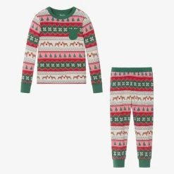 Hatley Nightwear*Pink & Green Christmas Pyjamas