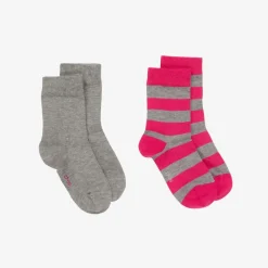 Falke Socks*Pink & Grey Cotton Socks (2 Pack)
