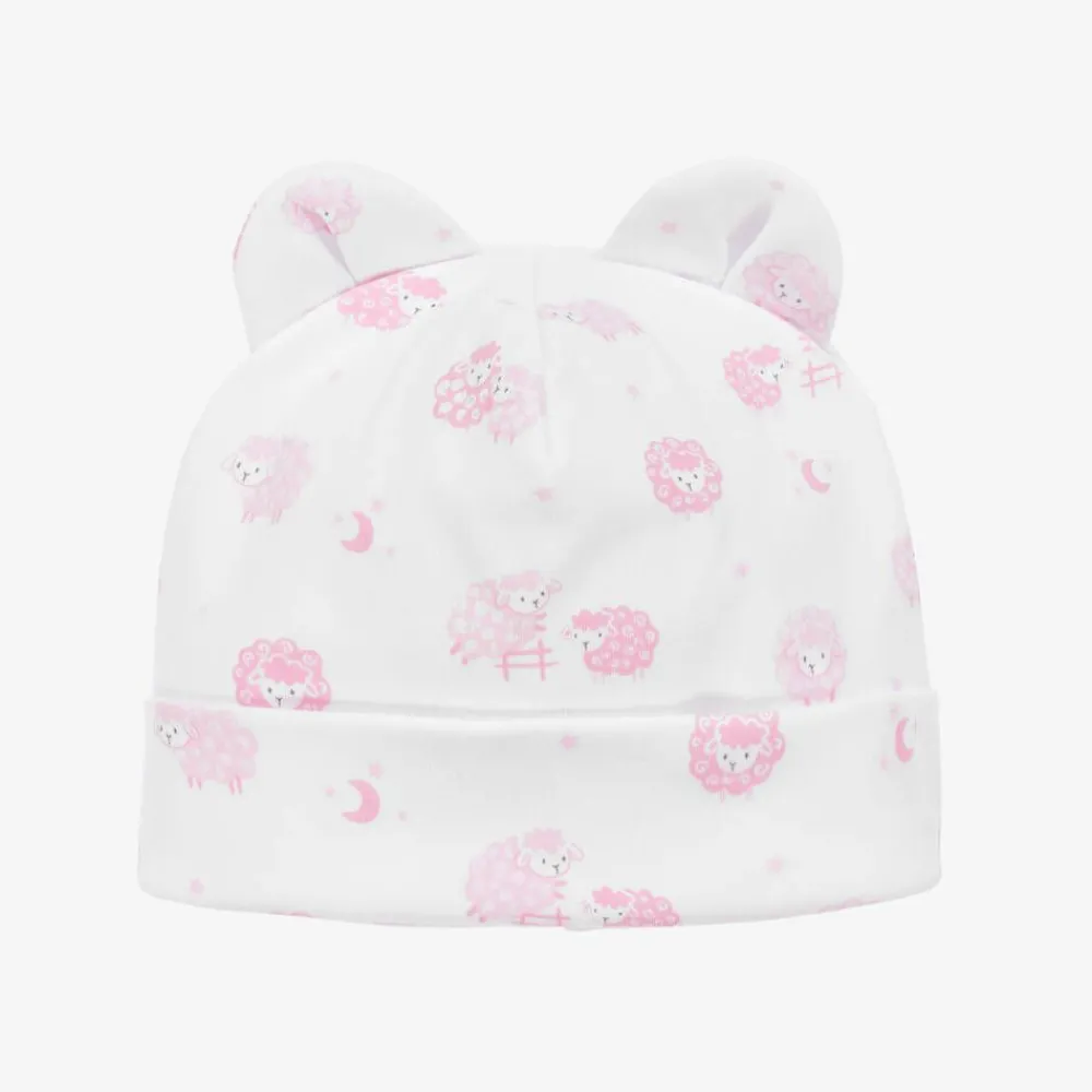 Kissy Kissy Hats|Hats*Pink & White Cotton Baby Sheep Hat