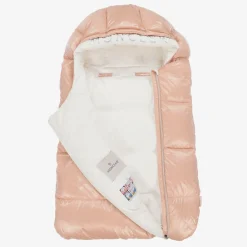 Moncler Enfant Gifts*Pink & White Down Padded Baby Nest