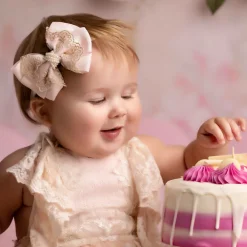 Cute Cute Hair Accessories*Pink & Gold Bow Clip (11cm)