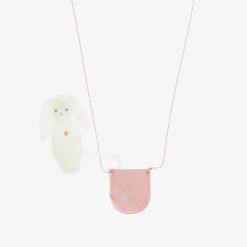 Meri Meri Jewellery*Pink & Ivory Felt Bunny Necklace (68cm)