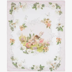 Flower Fairies™ by Childrensalon Blankets & Shawls*Pink & Ivory Linen & Cotton Blanket (95cm)