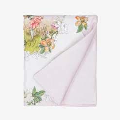 Flower Fairies™ by Childrensalon Blankets & Shawls*Pink & Ivory Linen & Cotton Blanket (95cm)