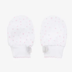 Kissy Kissy Gloves & Mittens*Pink & White Baby Sheep Scratch Mittens