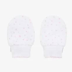 Kissy Kissy Gloves & Mittens*Pink & White Baby Sheep Scratch Mittens