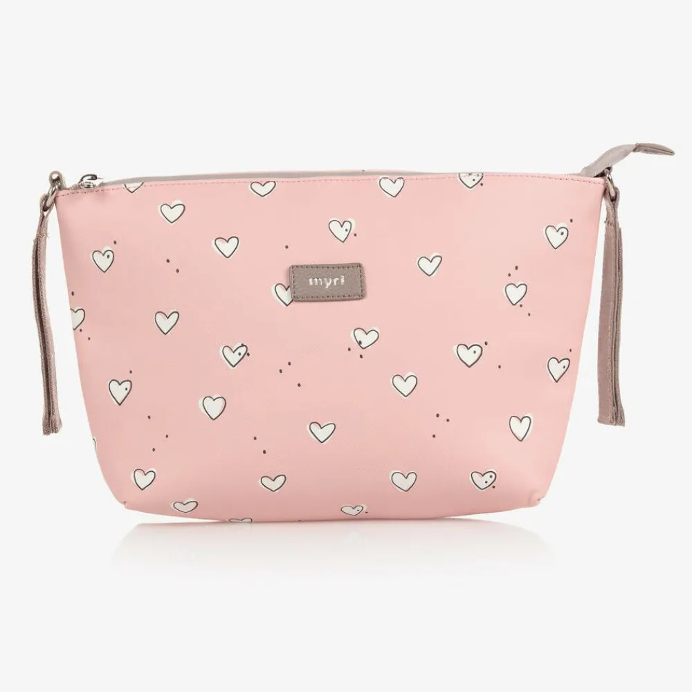 Mayoral Bags|Gifts*Pink & White Hearts Stroller Bag (33cm)