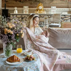 Atelier Choux Paris Sleeping Accessories*Pink Bloom Swaddle (97cm)