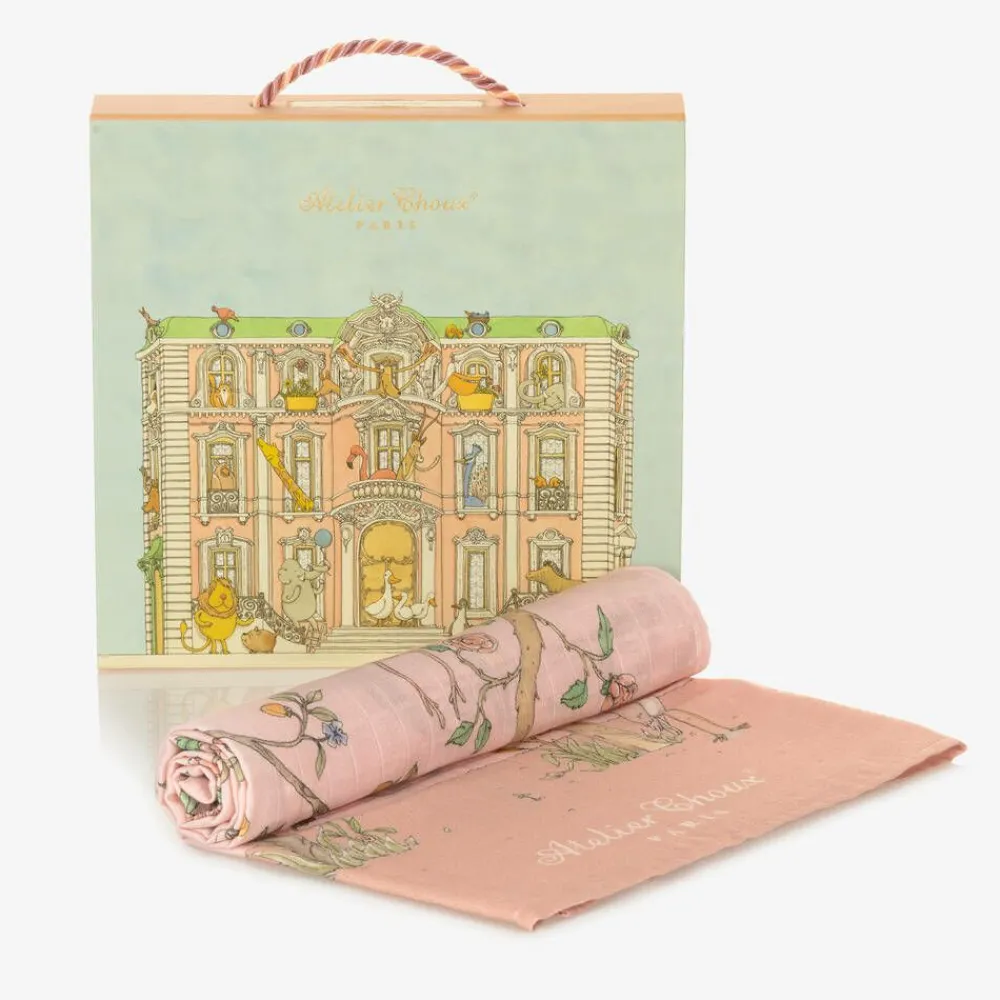 Atelier Choux Paris Sleeping Accessories*Pink Bloom Swaddle (97cm)
