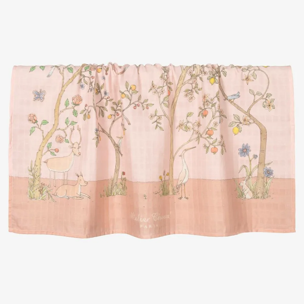 Atelier Choux Paris Sleeping Accessories*Pink Bloom Swaddle (97cm)