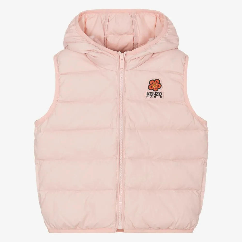 KENZO KIDS Coats & Jackets*Pink Boke Flower Down Gilet