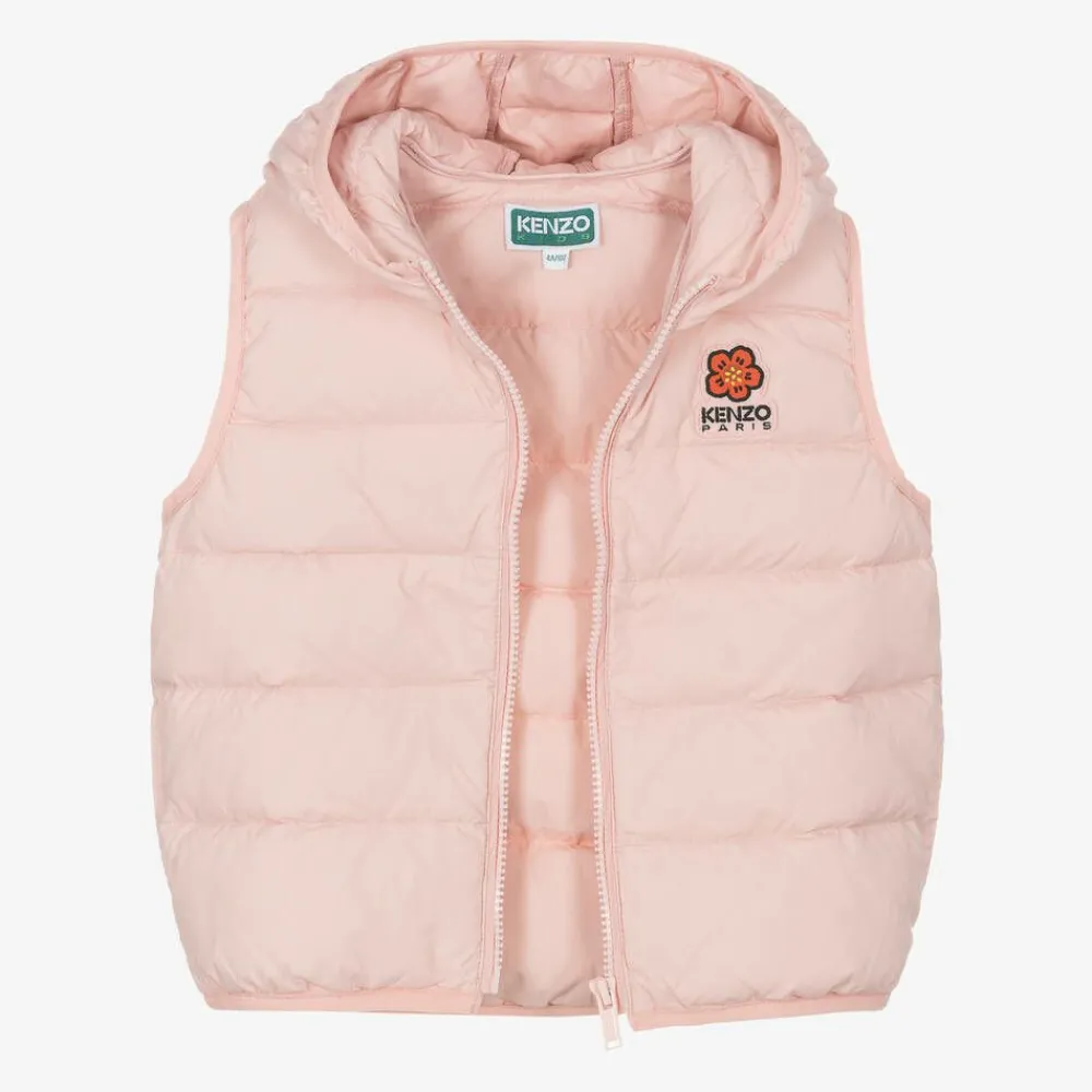 KENZO KIDS Coats & Jackets*Pink Boke Flower Down Gilet