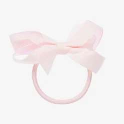 Peach Ribbons Hair Accessories*Pink Bow Hair Elastic (7cm)