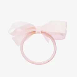 Peach Ribbons Hair Accessories*Pink Bow Hair Elastic (7cm)