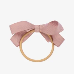 Peach Ribbons Hair Accessories*Pink Bow Hair Elastic (7cm)