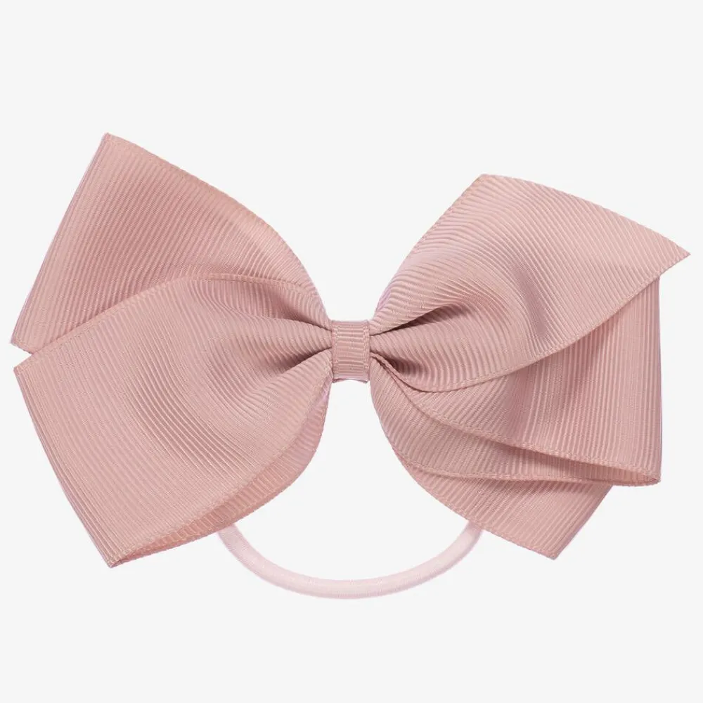 Peach Ribbons Hair Accessories*Pink Bow Hair Elastic (12cm)