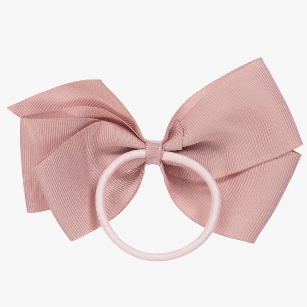 Peach Ribbons Hair Accessories*Pink Bow Hair Elastic (12cm)