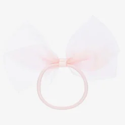 Peach Ribbons Hair Accessories*Pink Bow Hair Elastic (12cm)