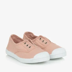 Pisamonas Trainers*Pink Canvas Slip-On Trainers