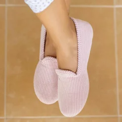 Pisamonas Slippers|Slippers*Pink Corduroy Slippers