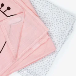 Mayoral Sleeping Accessories*Pink Cotton Baby Milestone Swaddles (2 Pack)