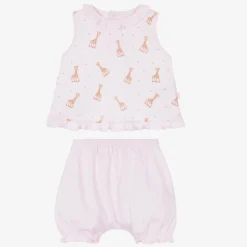 Kissy Kissy Outfit Sets|Outfit Sets*Pink Cotton Baby Shorts Set