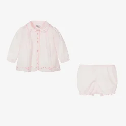 Sarah Louise Outfit Sets*Pink Cotton Baby Shorts Set