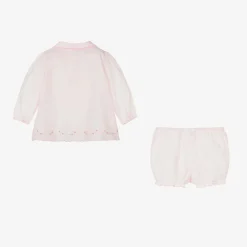 Sarah Louise Outfit Sets*Pink Cotton Baby Shorts Set