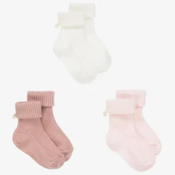 Tartine et Chocolat Socks*Pink Cotton Baby Socks (3 Pack)