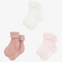 Tartine et Chocolat Socks*Pink Cotton Baby Socks (3 Pack)