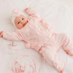 Sofija Outfit Sets|Outfit Sets*Pink Cotton Baby Trouser Set