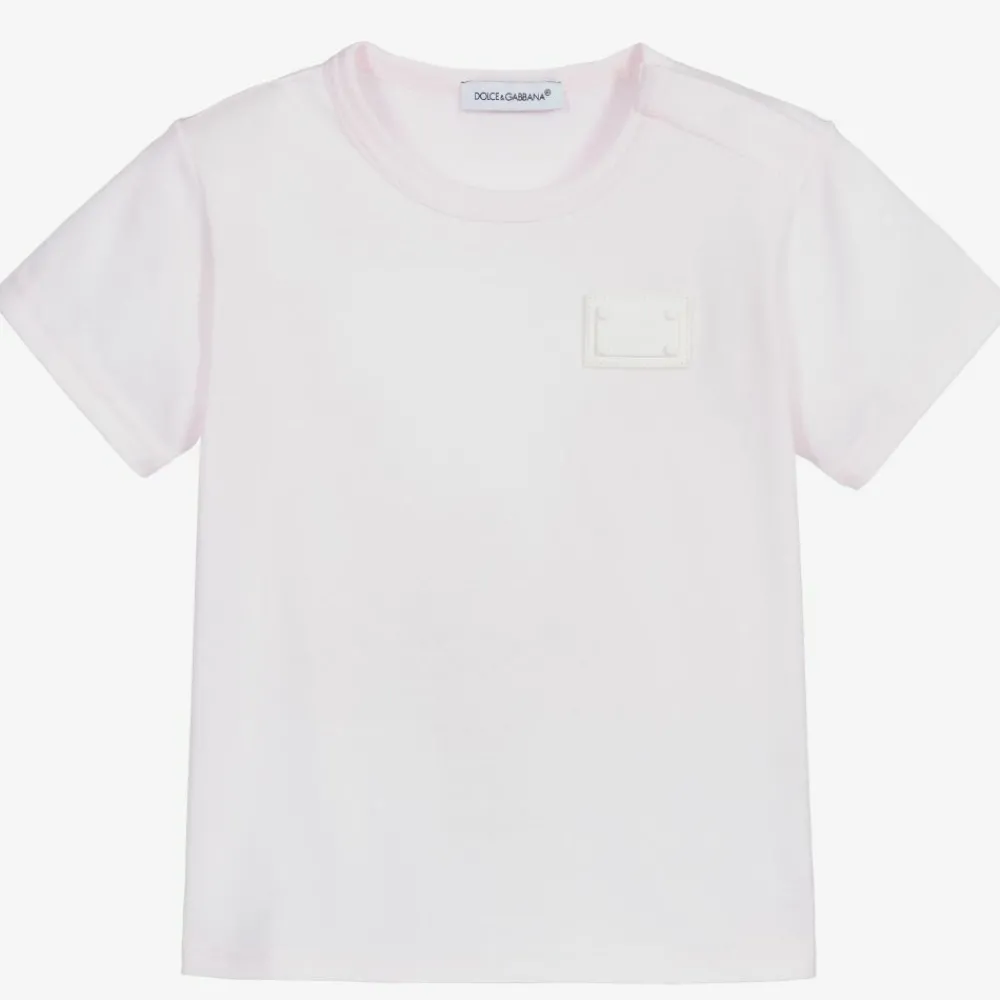 Dolce amp; Gabbana Tops*Pink Cotton Baby T-Shirt