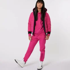 DKNY Tops|Tops*Pink Cotton Embroidered Hoodie