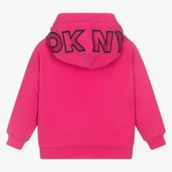 DKNY Tops|Tops*Pink Cotton Embroidered Hoodie