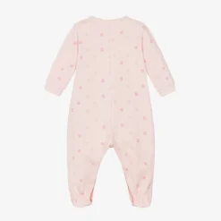 Givenchy Gifts|Babysuits*Pink Cotton 4G Logo Babygrow