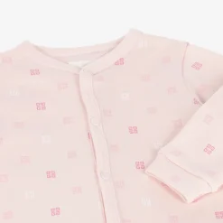Givenchy Gifts|Babysuits*Pink Cotton 4G Logo Babygrow