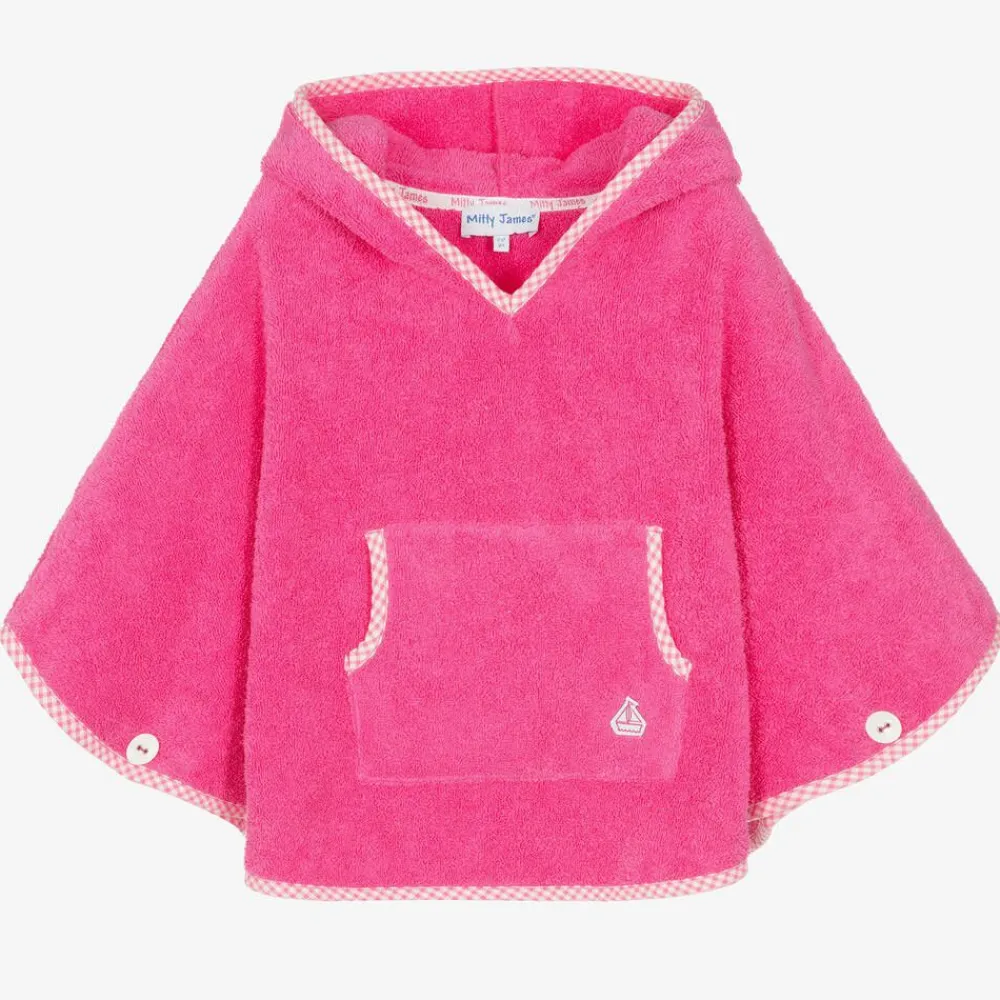 Mitty James Towels & Robes|Swimwear*Pink Cotton Towelling Poncho