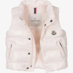 Moncler Enfant Coats & Jackets*Pink Down Padded Bernard Puffer Gilet