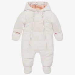 KENZO KIDS Snowwear*Pink Elephant Puffer Baby Snowsuit