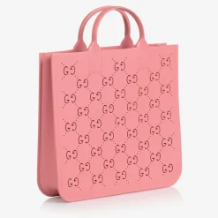 Gucci Bags*Pink GG Rubber Tote Bag (33cm)