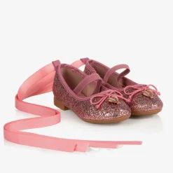 Angels Face Pumps & Ballerinas*Pink Glitter Ballerina Shoes