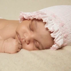 Sarah Louise Hats*Pink Hand-Smocked Bonnet
