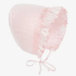 Sarah Louise Hats*Pink Hand-Smocked Bonnet